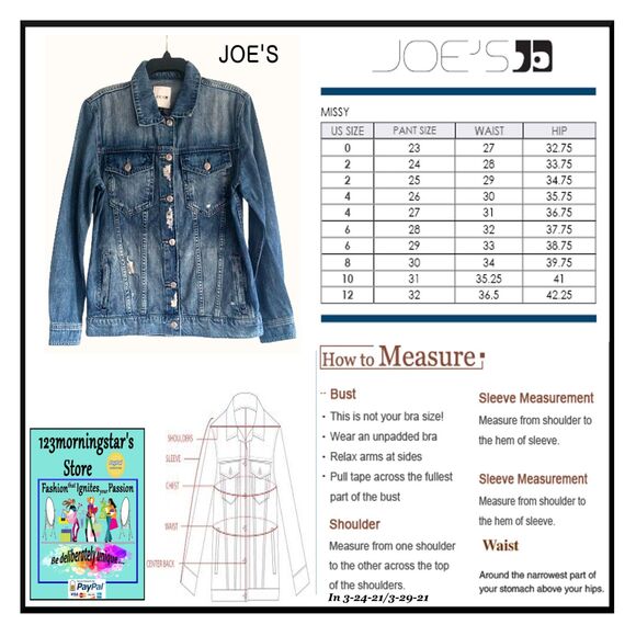 JOE'S NEW Oversize Rip/Distress Trucker Denim Jacket XS - Picture 12 of 12